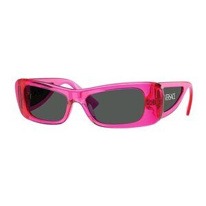 NEW VERSACE SQUARE SUNGLASSES VE4481 543487 FUCSIA GREY VERSACE MOD 4481 5434/87